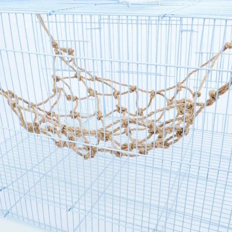 Natural Rope Climbing Net Hammock for Birds & Small Pets