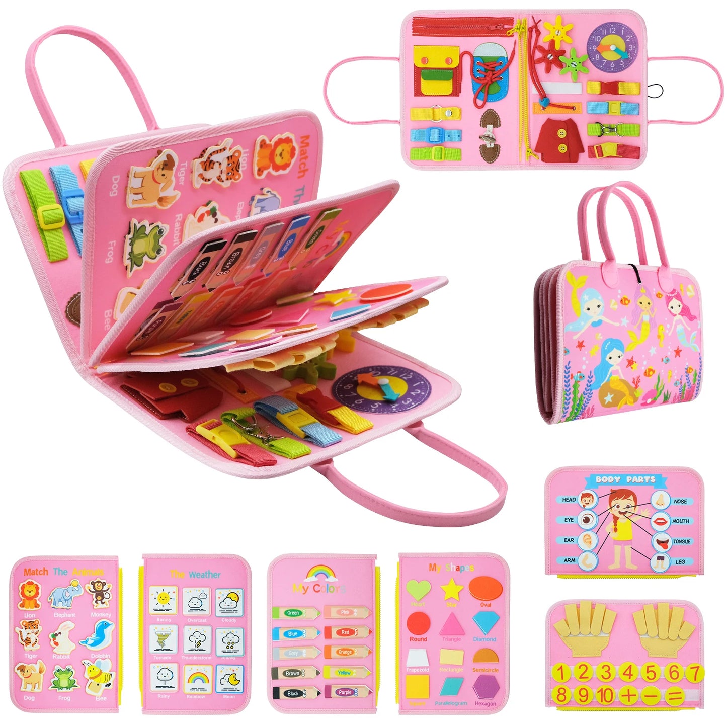 Montessori Busy Board Sensory Activity Toy