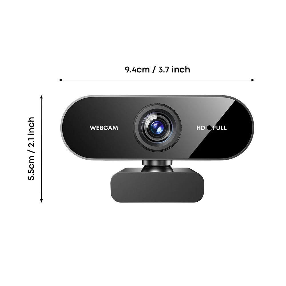 1080P FHD USB Webcam with Microphone for PC