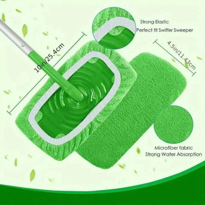 Reusable Microfiber Flat Mop Pad Set