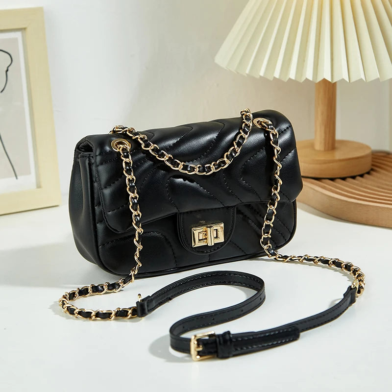 Quilted Chain Crossbody Shoulder Bag