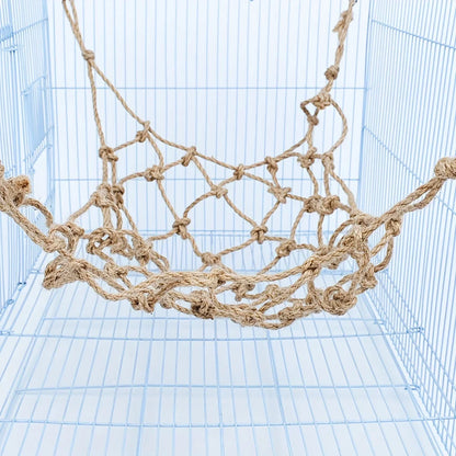 Natural Rope Climbing Net Hammock for Birds & Small Pets