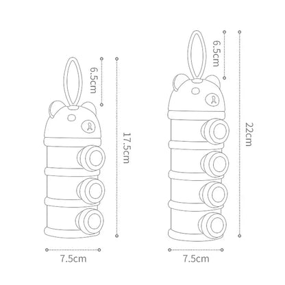 3Pcs/4Pcs Baby Formula Milk Storage Box