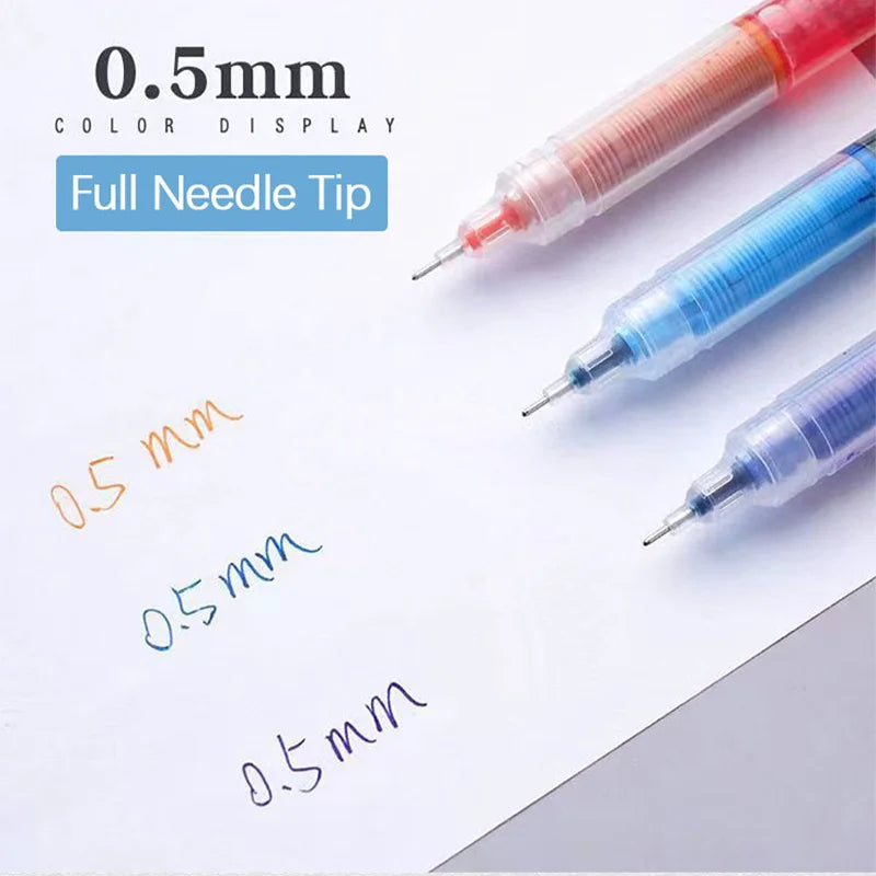 0.5mm Needle Tip Liquid Gel Pen Set