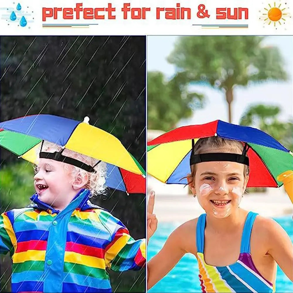 Foldable Head Umbrella Hat