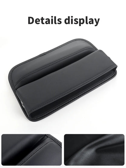 Leather Car Seat Gap Organizer with Storage Pocket