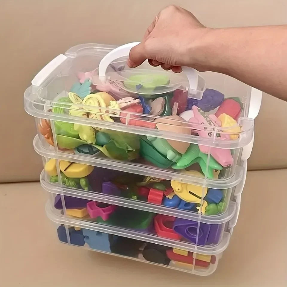 Stackable Transparent Storage Organiser Boxes