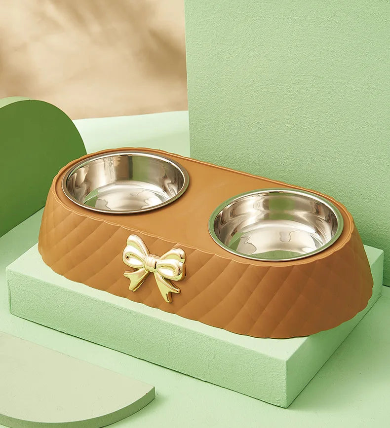 Double Pet Feeding Bowl