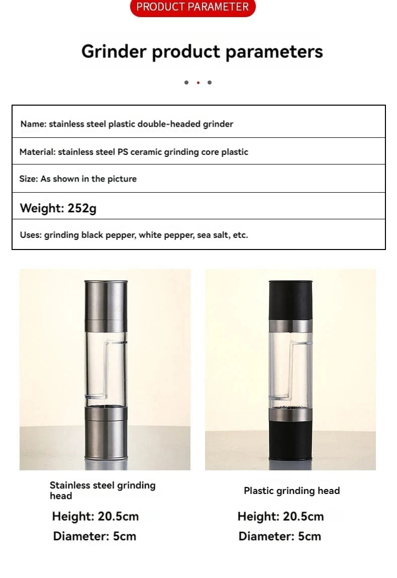 Manual Dual Salt and Pepper Mill