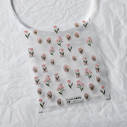 5D Cherry Blossom Nail Art Stickers