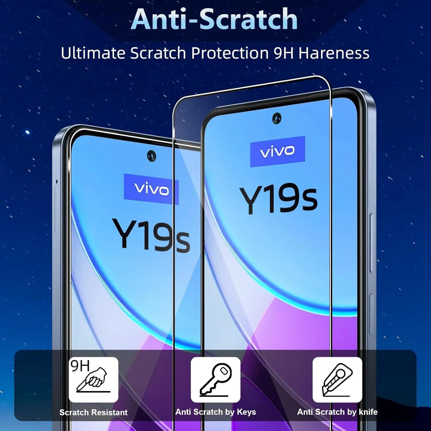 Vivo Y19s Tempered Glass Screen Protector