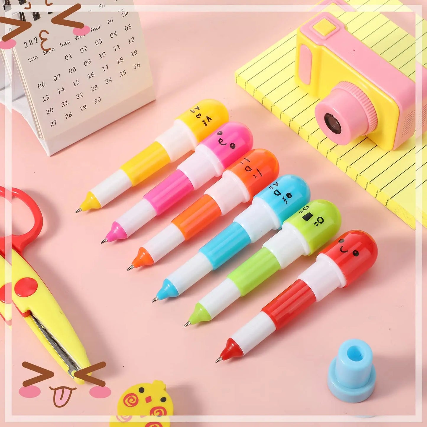 Cute Retractable Capsule Pens for School, Office & Party Favors