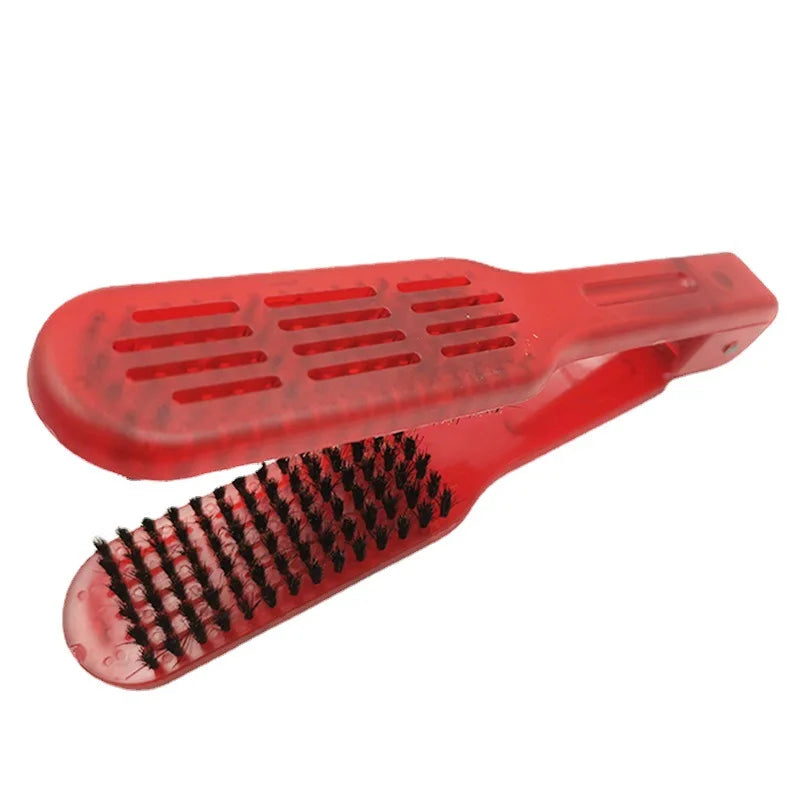 V-Shaped Hair Straightening Brush Comb