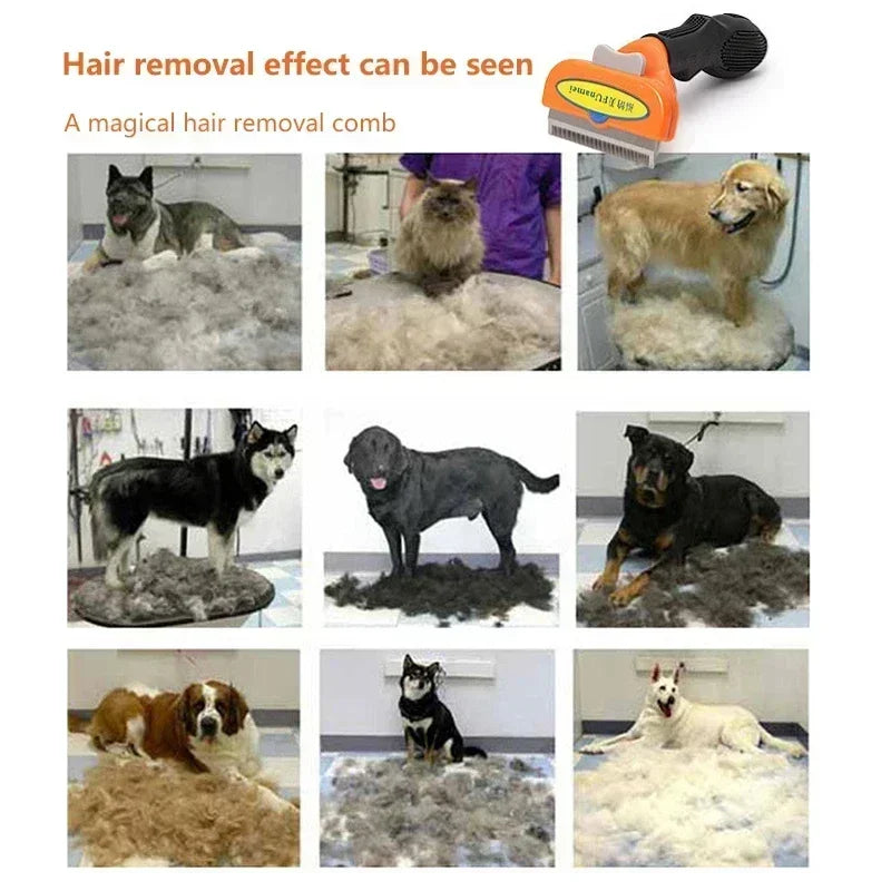 Pet Deshedding Grooming Comb for Cats & Dogs