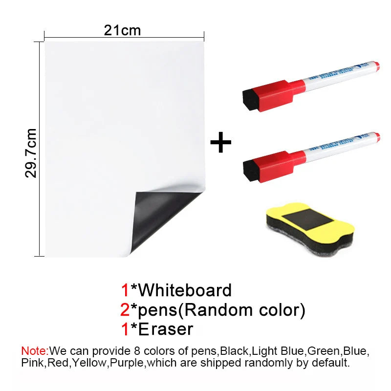 A4 Magnetic Dry Erase Whiteboard Sheet for Fridge