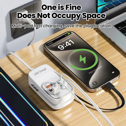 6-in-1 USB Desktop Charging Station