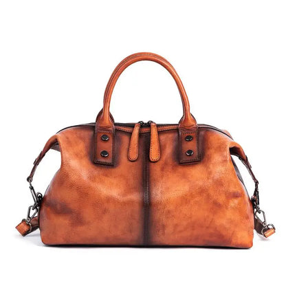 Johnature Genuine Cowhide Leather Hobo Bag