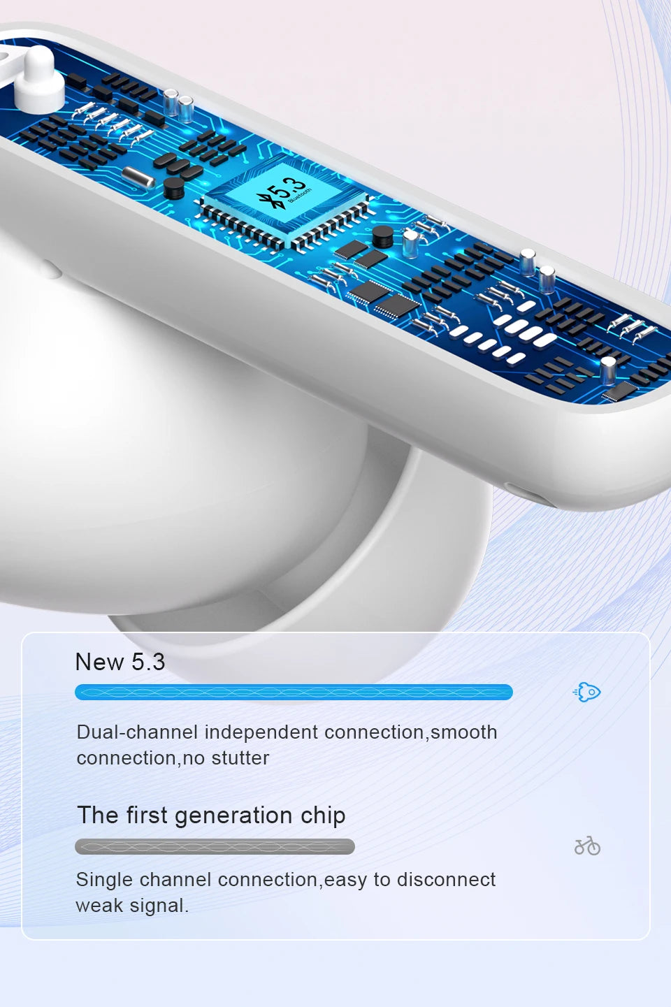 Bluetooth 5.3 Noise Cancelling Earphones with 30-Hour Battery