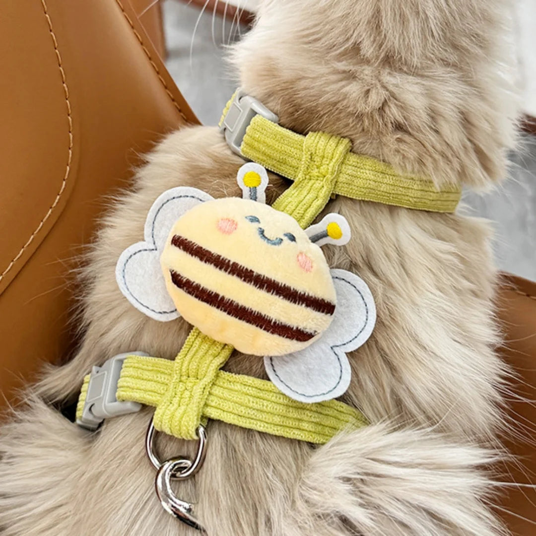 Escape-Proof Adjustable Cat Harness & Lead Set
