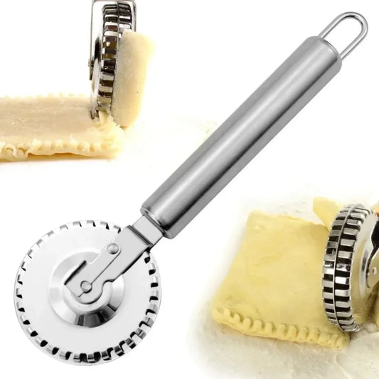 Stainless Steel Pastry Roller Cutter & Edge Sealing Wheel