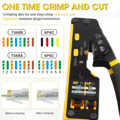 HOMEFISH 6088 RJ45 Network Cable Crimping Tool