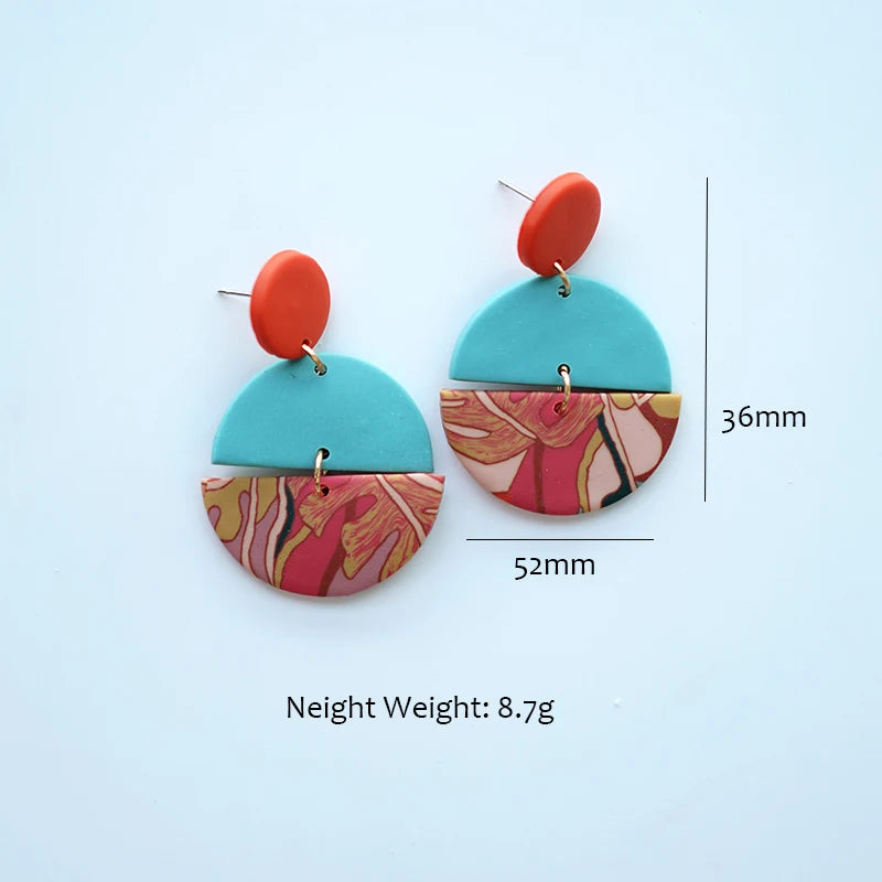 Art Floral Pattern Earrings