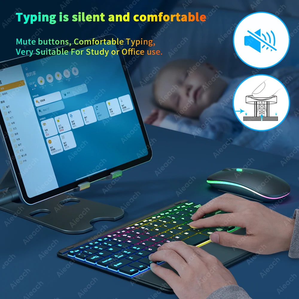 Wireless Bluetooth Keyboard with Touchpad