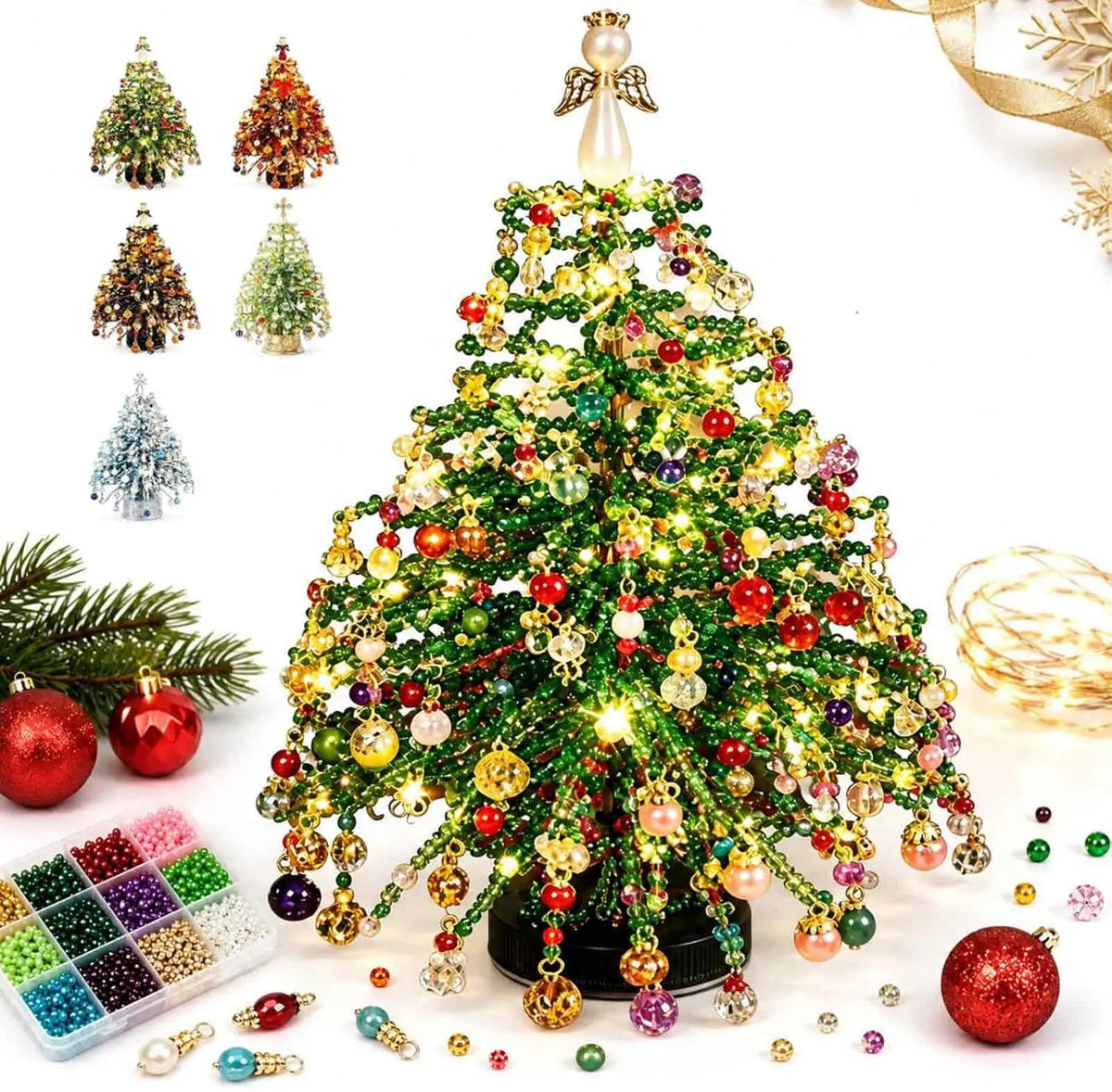 DIY Crystal-Style Beaded Christmas Tree Kit