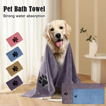 Pet Microfiber Bath Towel