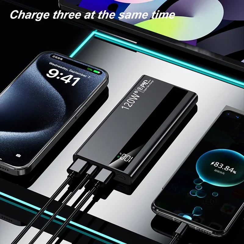 120W Ultra Capacity Fast Charging Power Bank