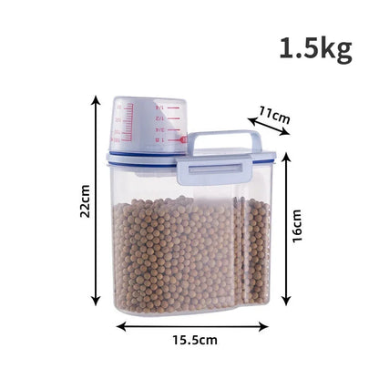 Premium Airtight Pet Food Storage Container with Measuring Cup