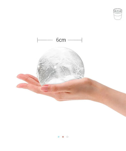 Reusable Round Ice Ball Mold for Whiskey, Cocktails & Chilled Drinks