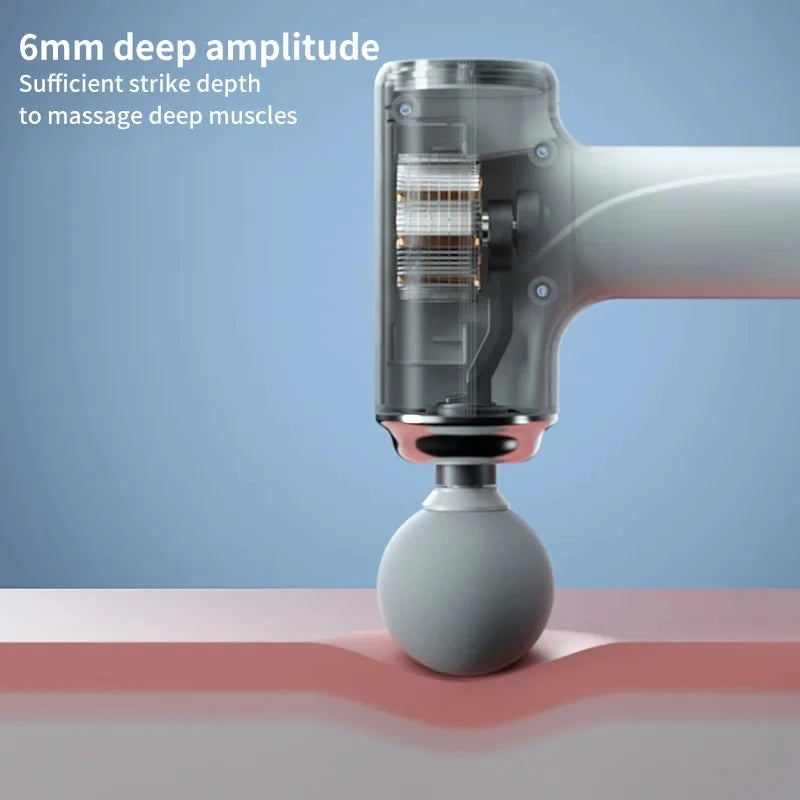 Portable AI Fascia Massage Gun with 4 Massage Heads