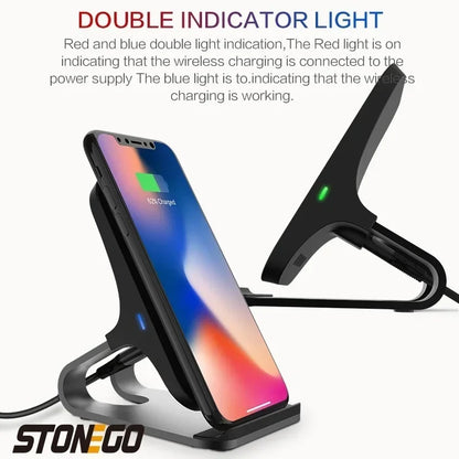 Qi Wireless Charger Stand with 10W Fast Charging