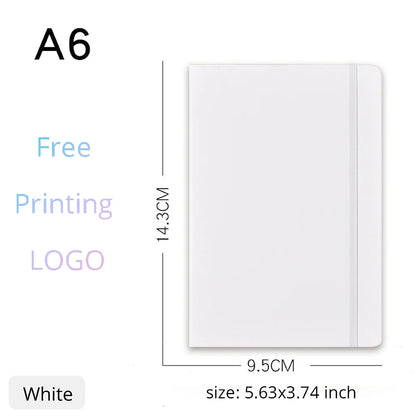 Custom A5/A6 PU Leather Notebook with Logo Printing