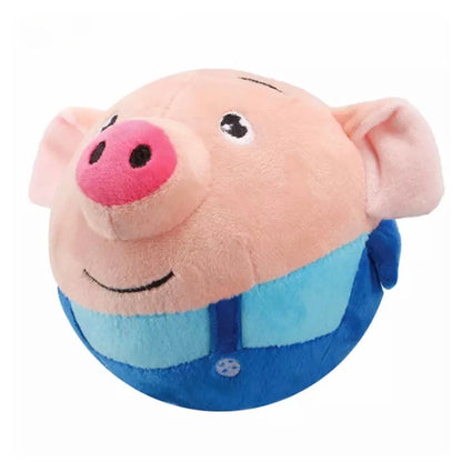 Interactive Bouncing Plush Dog Toy