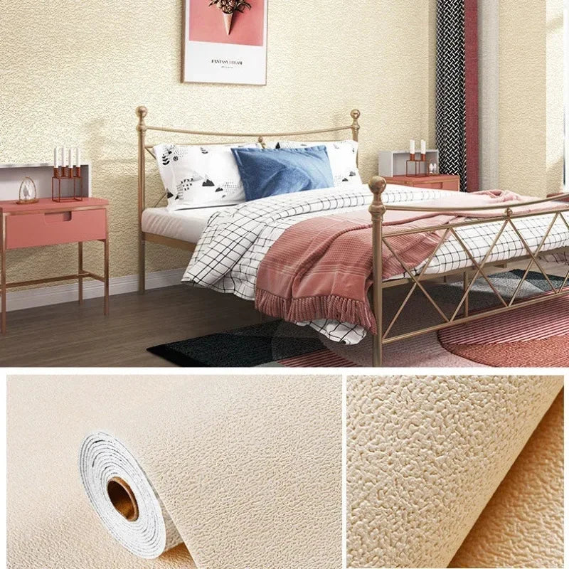 3D Self-Adhesive Linen Foam Wallpaper Roll