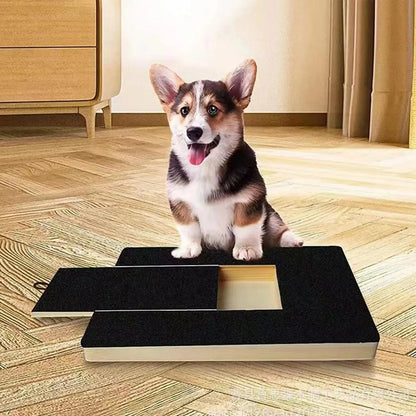 Wooden Dog Nail Scratching Board with Treat Box