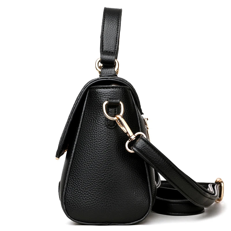 Large Capacity Leather Crossbody Handbag for Women