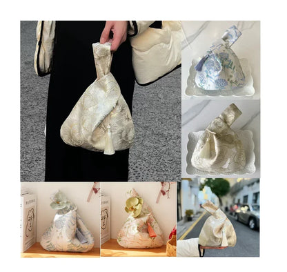 Chinese Style Embroidered Knot Wrist Bag