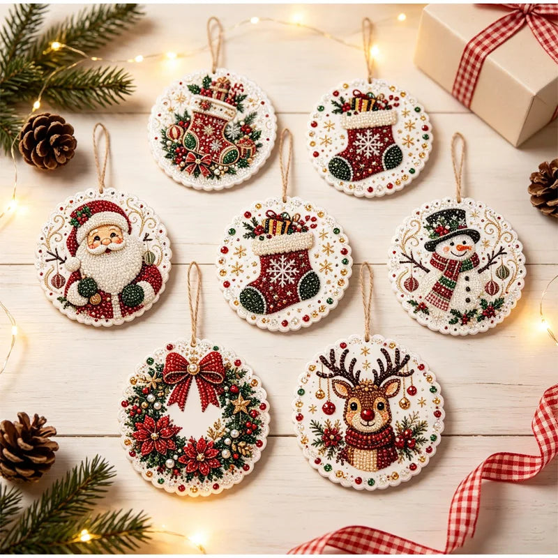 DIY Christmas Diamond Painting Ornament Kit