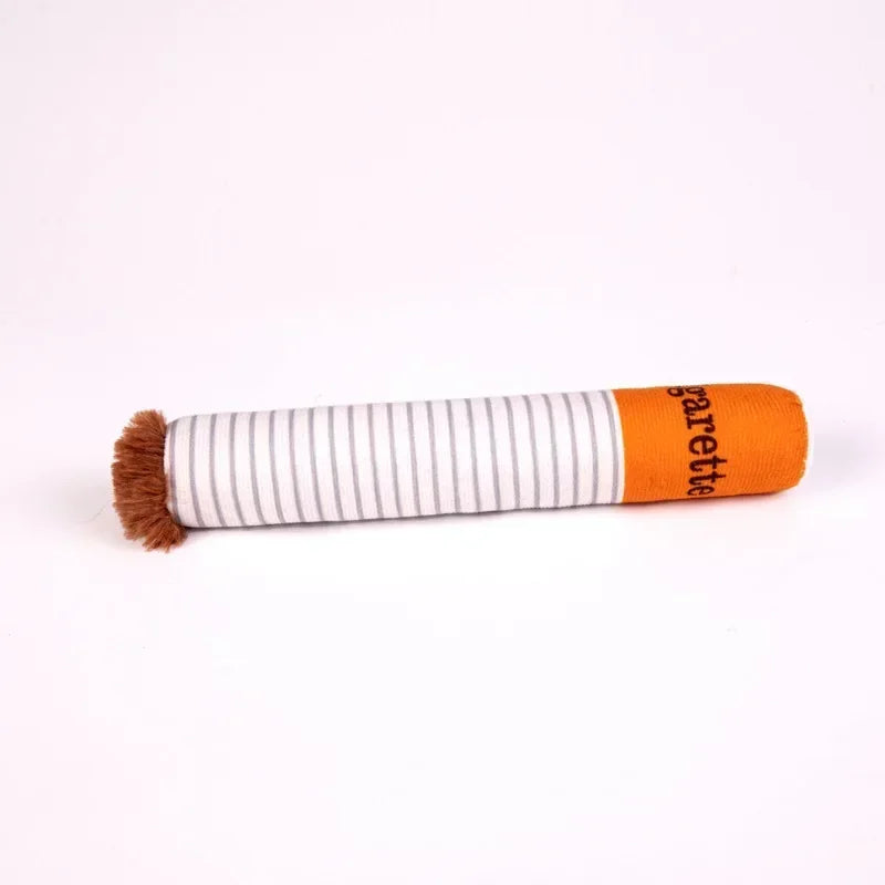 Interactive Plush Cigarette Dog Toy