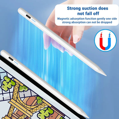 Rechargeable iPad Stylus with Palm Rejection & Magnetic Attachment