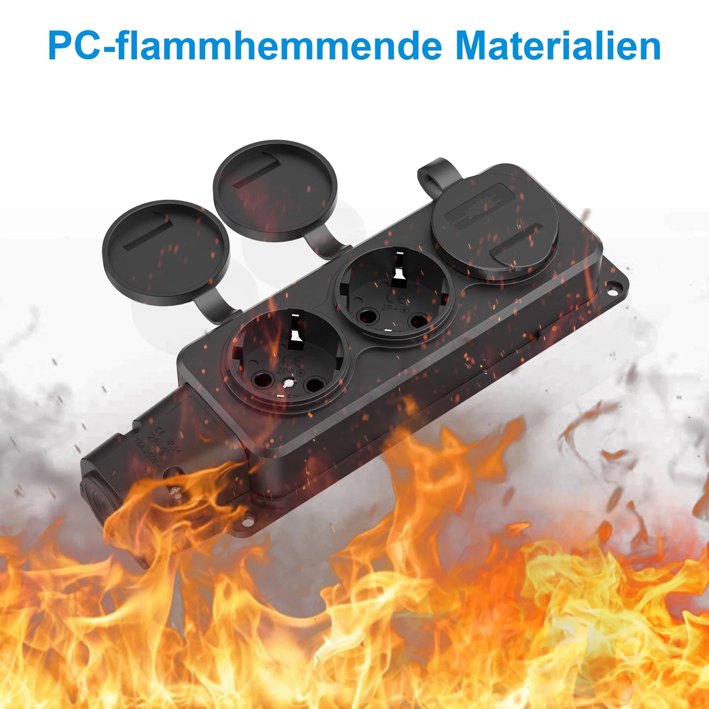 IP54 Waterproof Wall-Mounted Power Socket