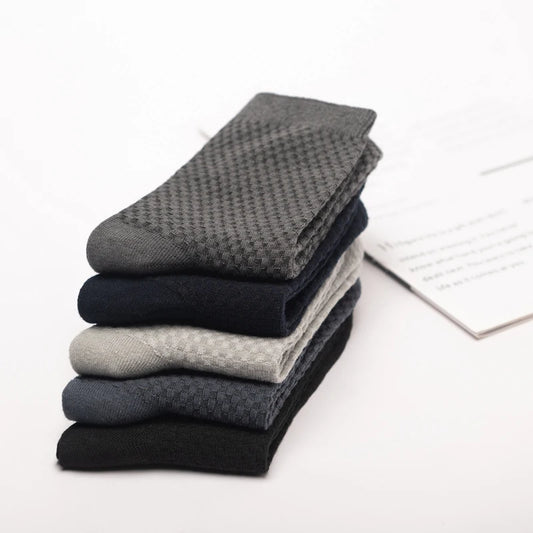 Men’s Bamboo Fiber Business Socks 5 Pairs