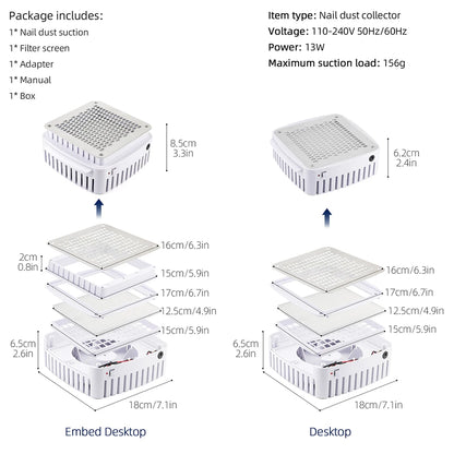 Professional Nail Dust Collector