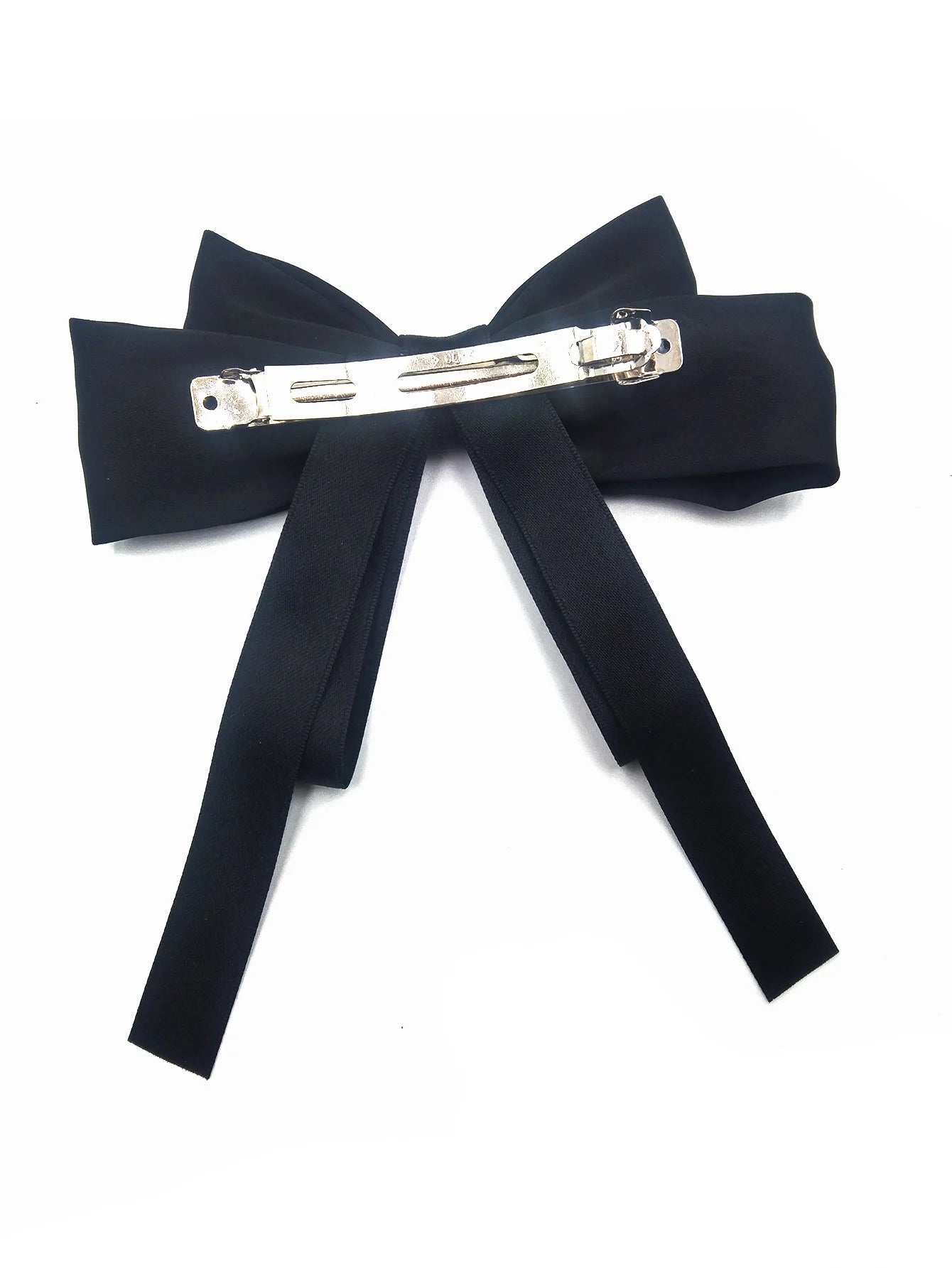 Solid Ribbon Bow Hair Clip for Women & Girls