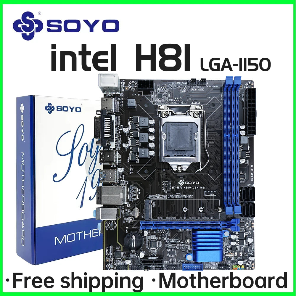 SOYO H81 LGA 1150 DDR3 Micro-ATX Motherboard