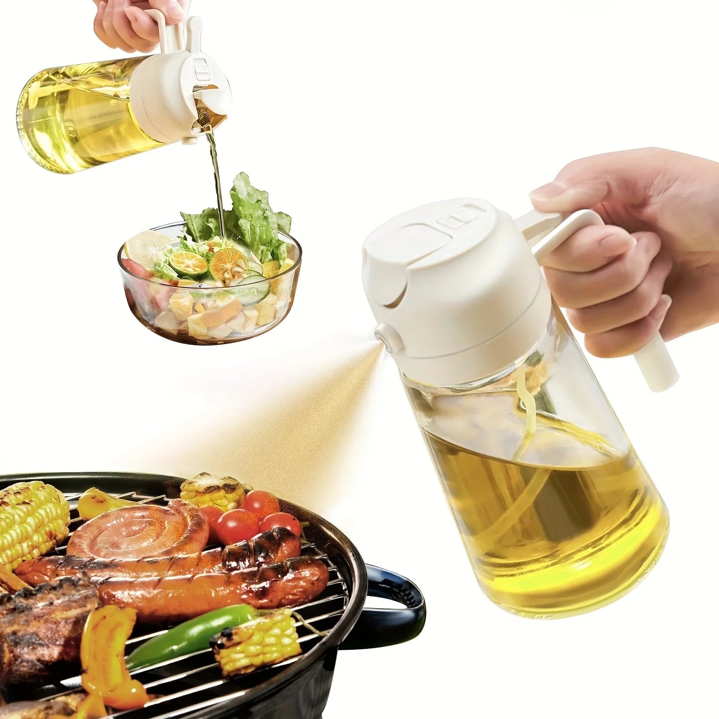 2-in-1 Oil Spray & Pour Dispenser