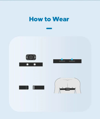 Bluetooth & ANT+ Chest Strap Heart Rate Sensor